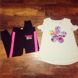 SET of girl’s Justice gymnastics clothes